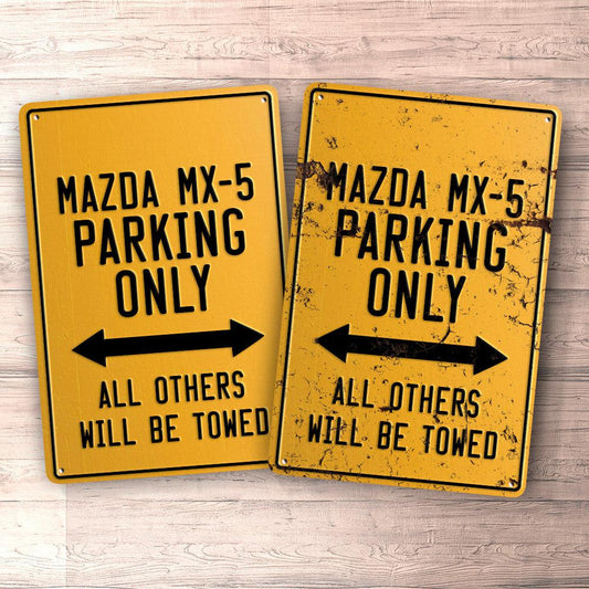 Mazda Mx5 Parking Only Skilte, Musemåtte, Dørmåtte , Plakat-Parking skilte-Mazda-Garage Culture Shop- garage - man cave - merchandise