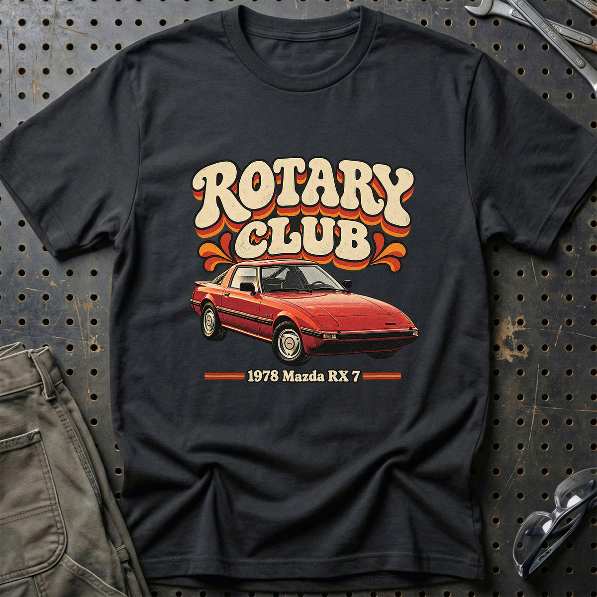 
Mazda RX-7 1978 – Rotary Club T-Shirt – Sort