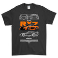 Mazda RX7 T-Shirt-Beklædning-Mazda-Sort-S-Garage Culture Shop- garage - man cave - merchandise