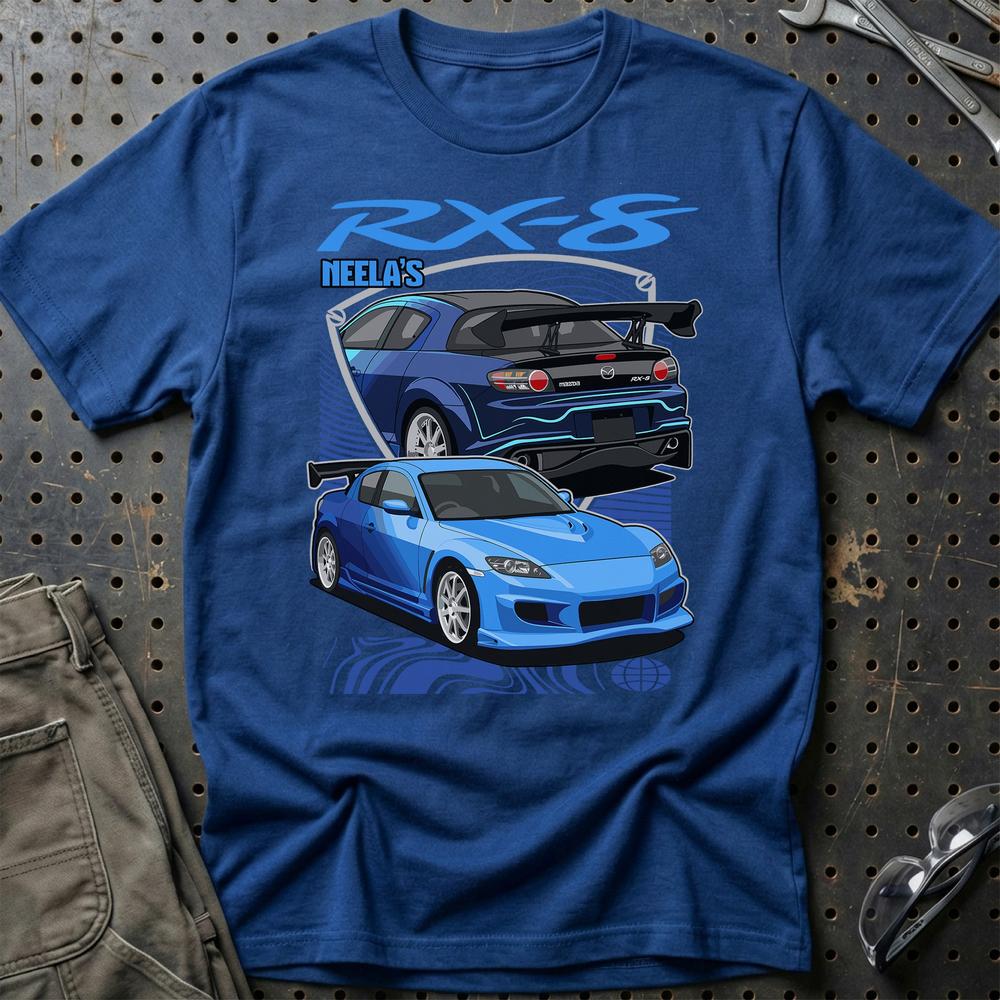 Mazda RX8 Fast And Furios Cars T-Shirt-Beklædning-Mazda-Blå Royal-S-Garage Culture Shop- garage - man cave - merchandise