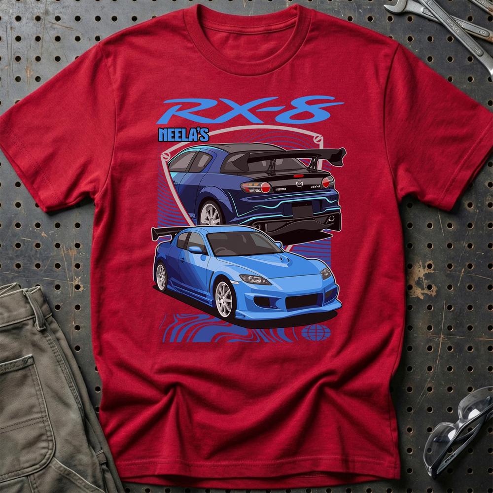 Mazda RX8 Fast And Furios Cars T-Shirt-Beklædning-Mazda-Rød-S-Garage Culture Shop- garage - man cave - merchandise