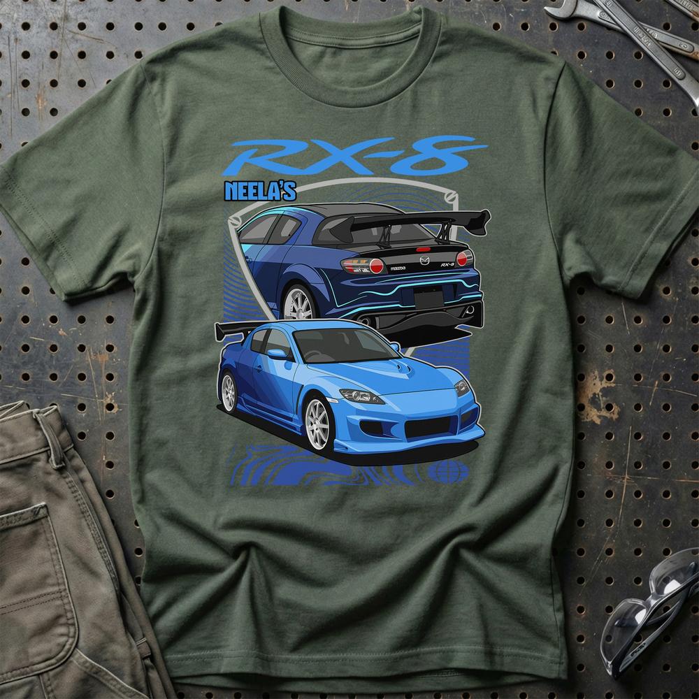 Mazda RX8 Fast And Furios Cars T-Shirt-Beklædning-Mazda-Grøn Militær-S-Garage Culture Shop- garage - man cave - merchandise