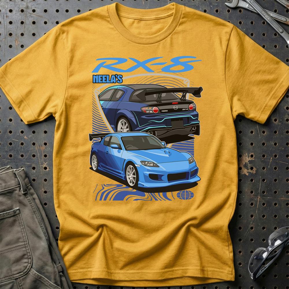 Mazda RX8 Fast And Furios Cars T-Shirt-Beklædning-Mazda-Guld-S-Garage Culture Shop- garage - man cave - merchandise