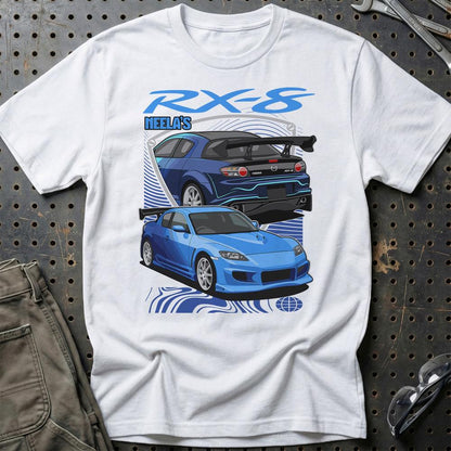 Mazda RX8 Fast And Furios Cars - Unisex T-Shirt-Beklædning-Mazda-Hvid-S-Garage Culture Shop- garage - man cave - merchandise