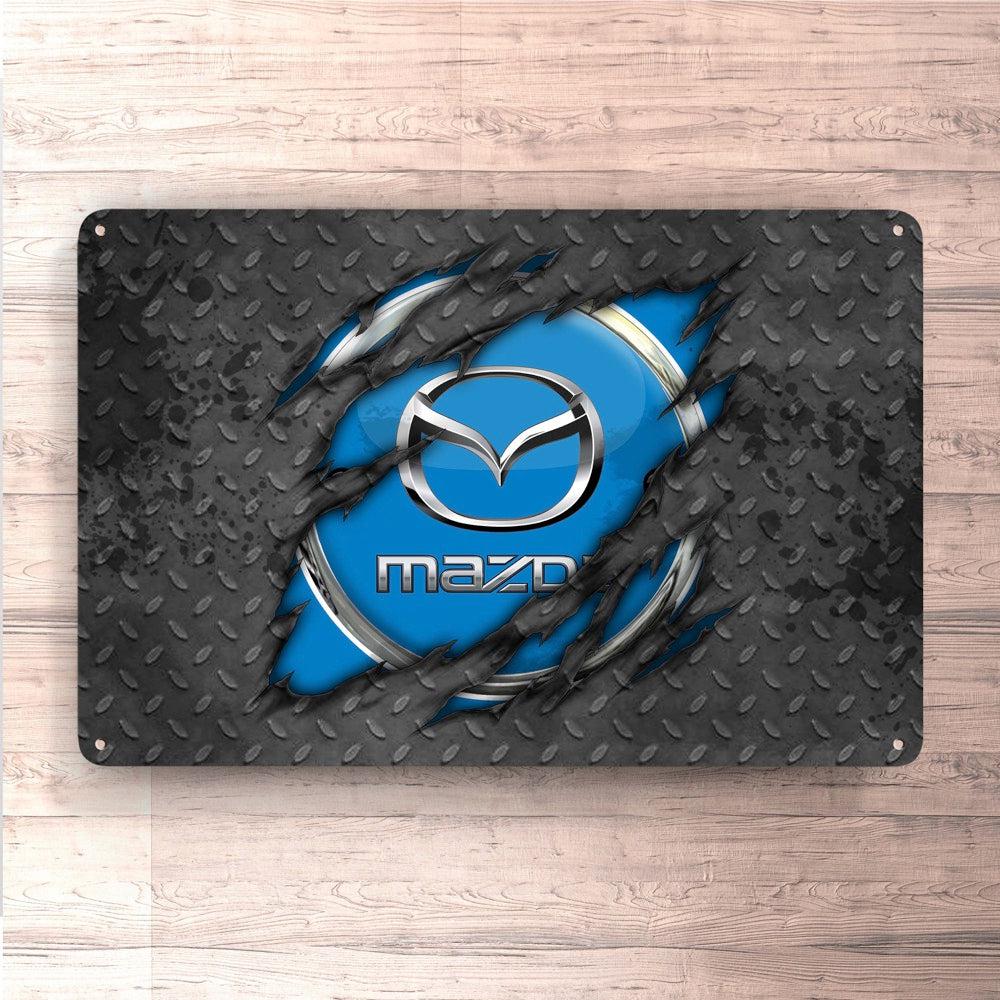 Mazda Ripped Vintage Skilte, Musemåtte, Dørmåtte , Plakat-Skilte-Mazda-Garage Culture Shop- garage - man cave - merchandise