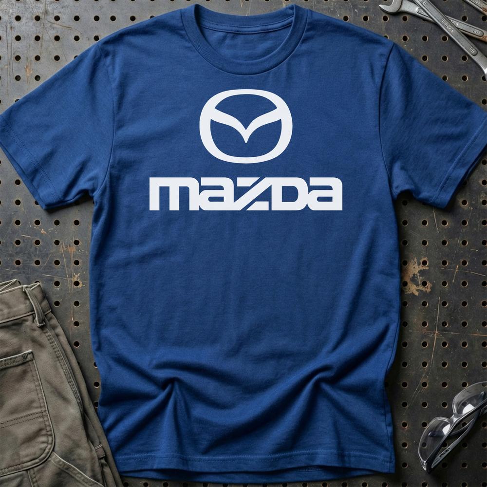 Mazda T-Shirt-Beklædning-Mazda-Blå Royal-S-Garage Culture Shop- garage - man cave - merchandise
