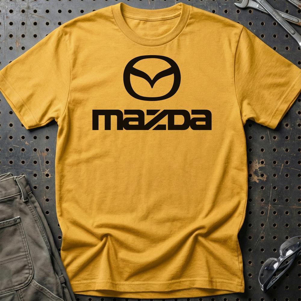 Mazda T-Shirt-Beklædning-Mazda-Guld-S-Garage Culture Shop- garage - man cave - merchandise