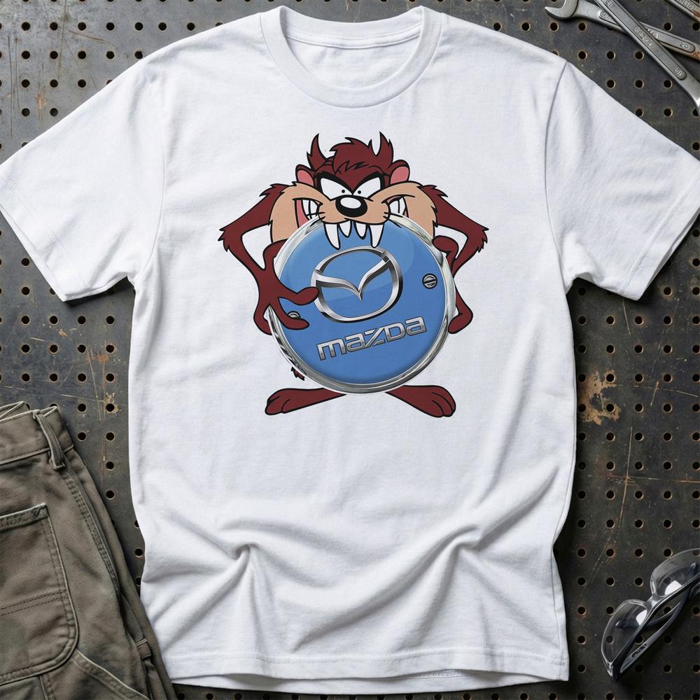Mazda TAZ T-Shirt-Beklædning-Mazda-Hvid-S-Garage Culture Shop- garage - man cave - merchandise