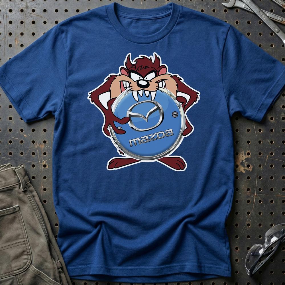 Mazda TAZ T-Shirt-Beklædning-Mazda-Blå Royal-S-Garage Culture Shop- garage - man cave - merchandise