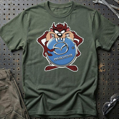 Mazda TAZ Unisex T-Shirt , Bomuld-Beklædning-Mazda-Grøn Militær-S-Garage Culture Shop- garage - man cave - merchandise