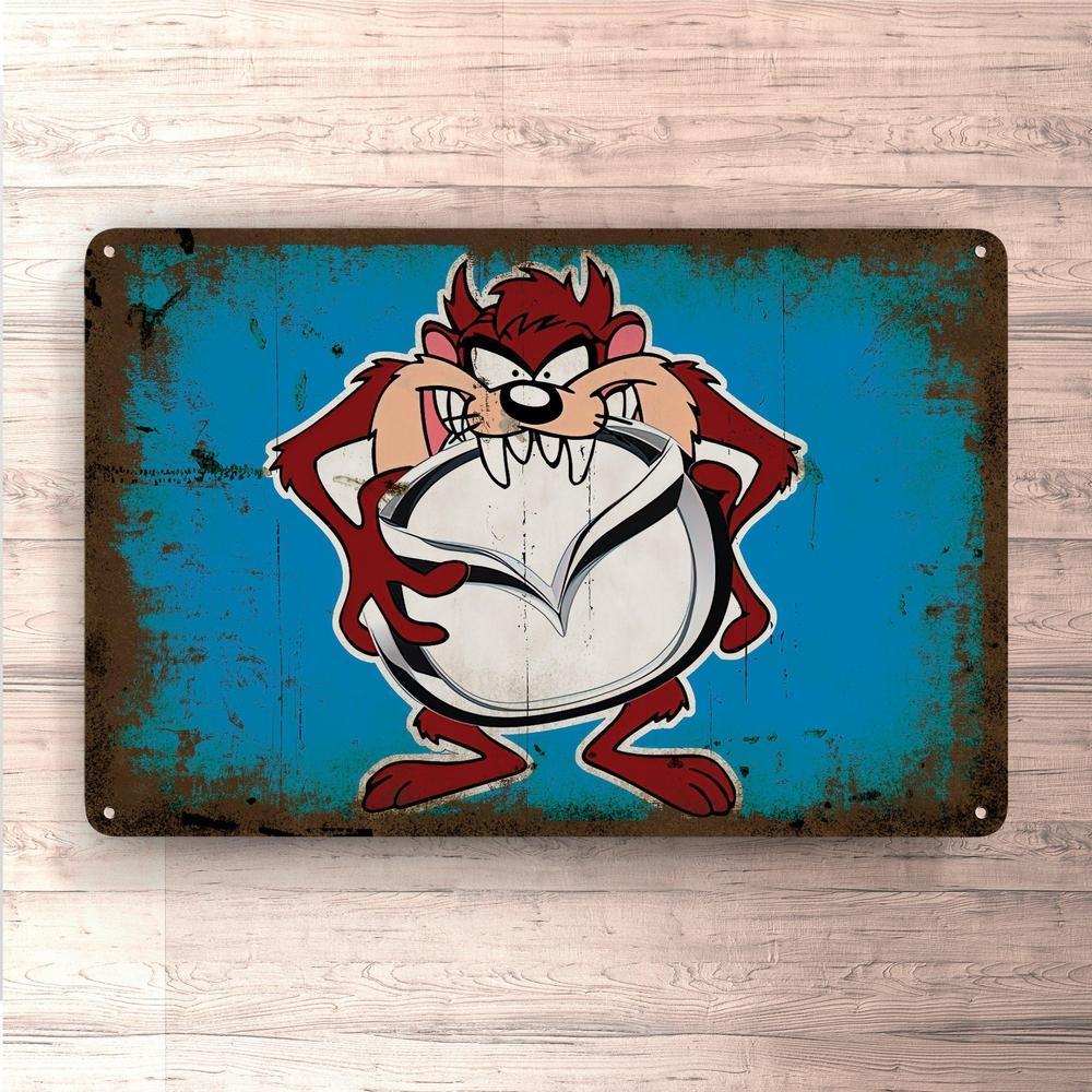 Mazda Taz Vintage Skilte, Musemåtte, Dørmåtte , Plakat-Skilte-Mazda-Garage Culture Shop- garage - man cave - merchandise