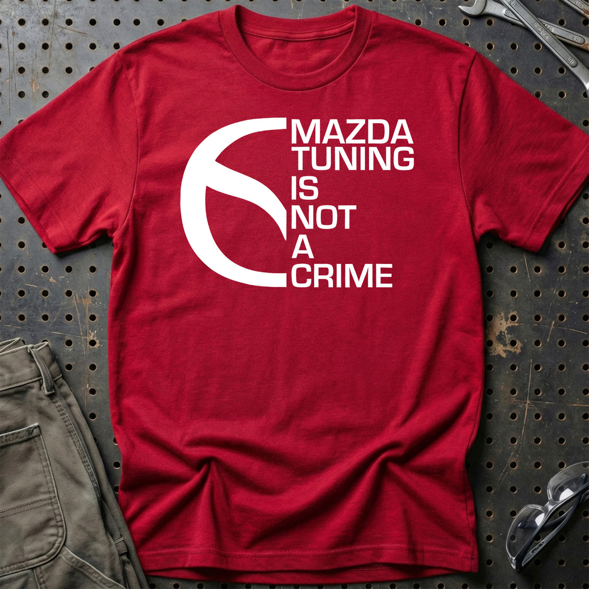 
Mazda Tuning Is Not A Crime T-Shirt – Rød