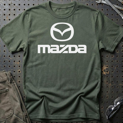 Mazda - Unisex T-Shirt-Beklædning-Mazda-Grøn Militær-S-Garage Culture Shop- garage - man cave - merchandise