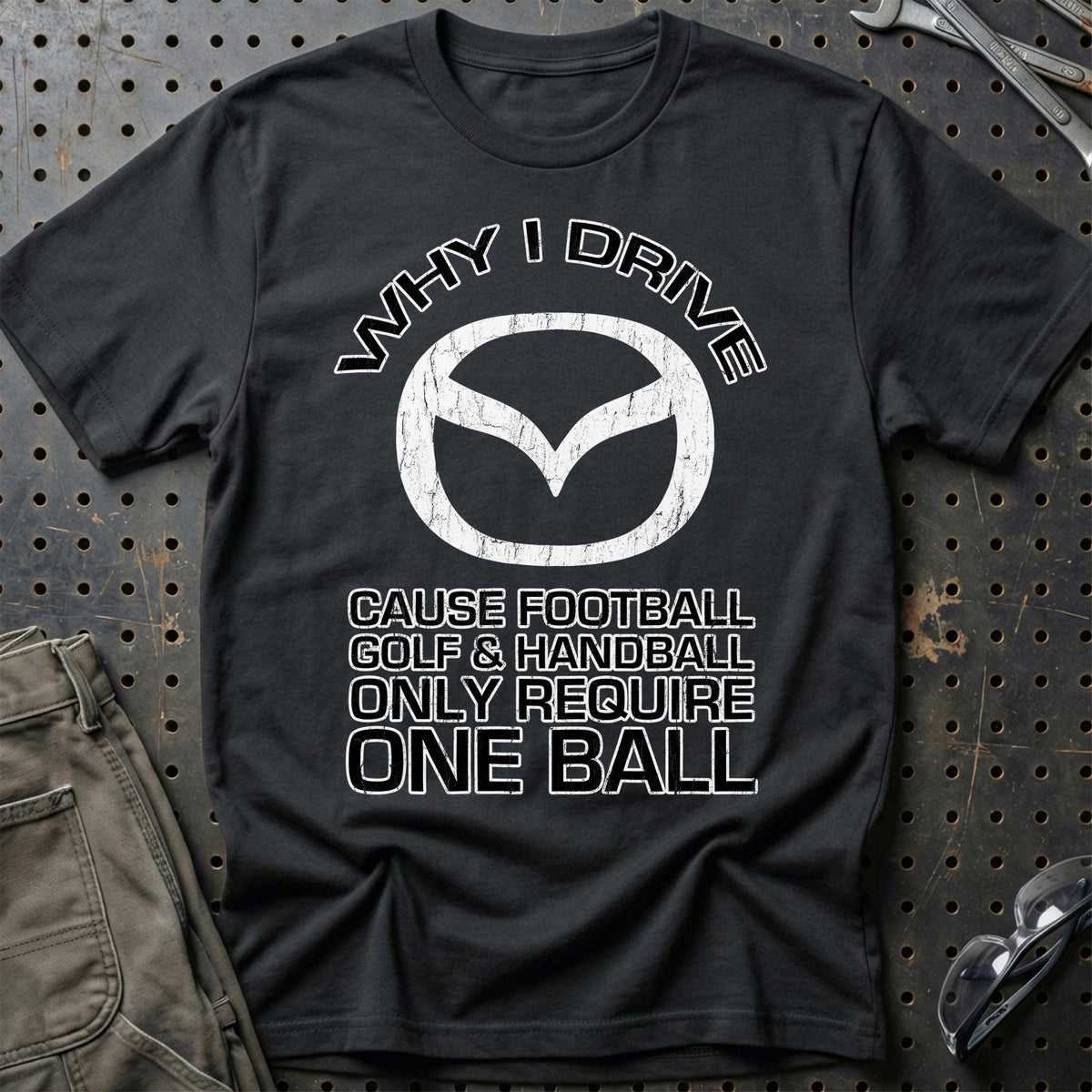 
Mazda - Why I Drive Mazda Unisex T-Shirt – Sort – print foran