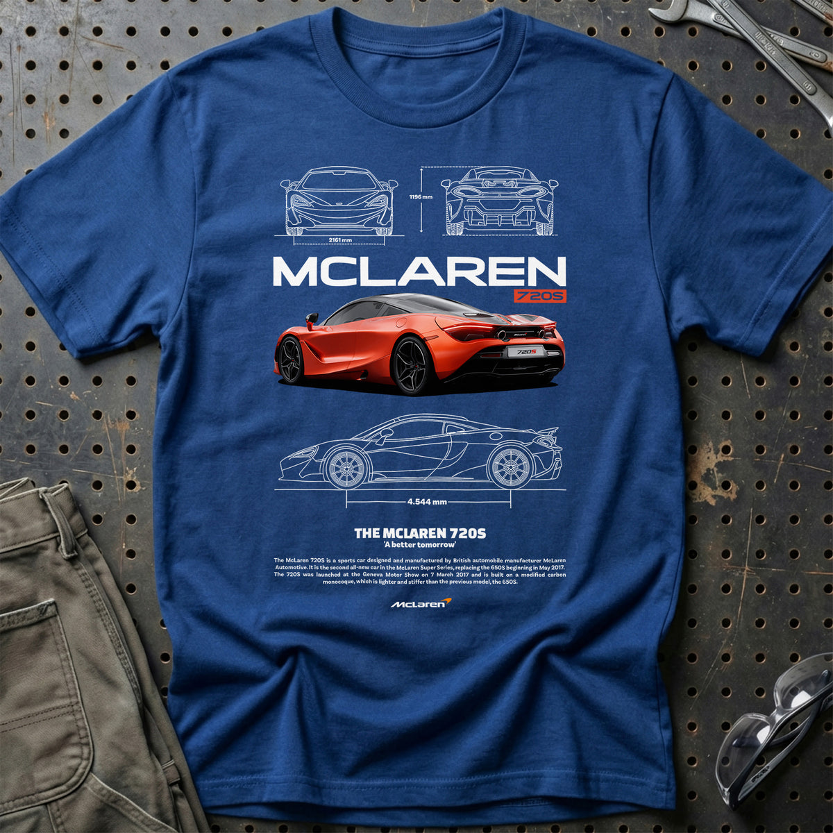 
McLaren 720S T-Shirt – Blå Royal