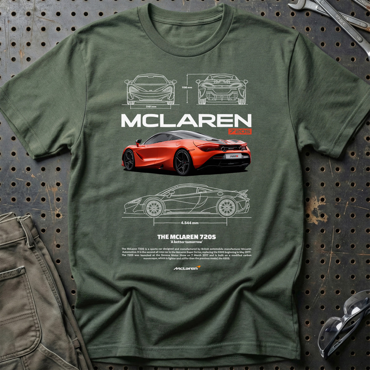 
McLaren 720S T-Shirt – Grøn Militær