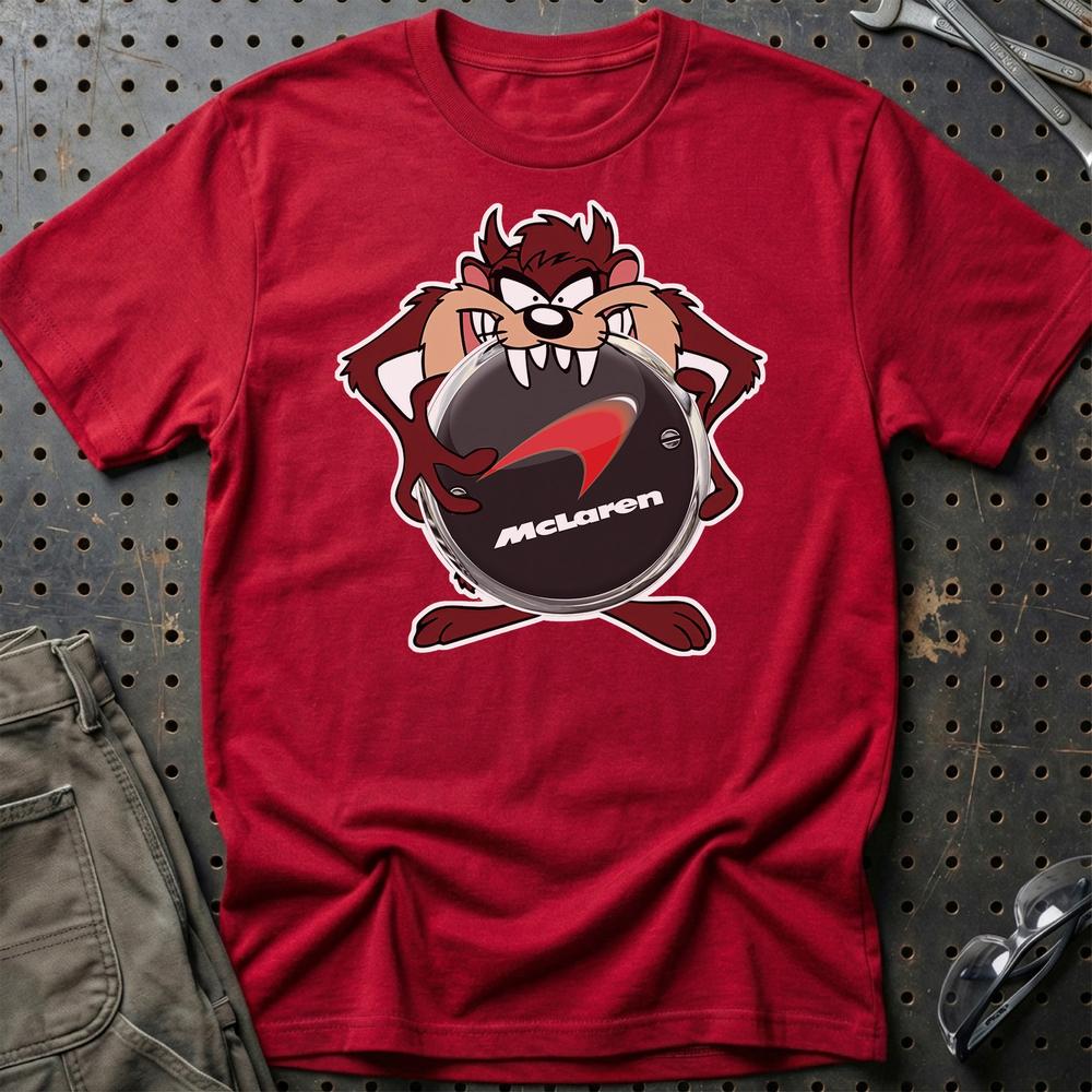 McLaren TAZ T-Shirt-Beklædning-McLaren-Rød-S-Garage Culture Shop- garage - man cave - merchandise