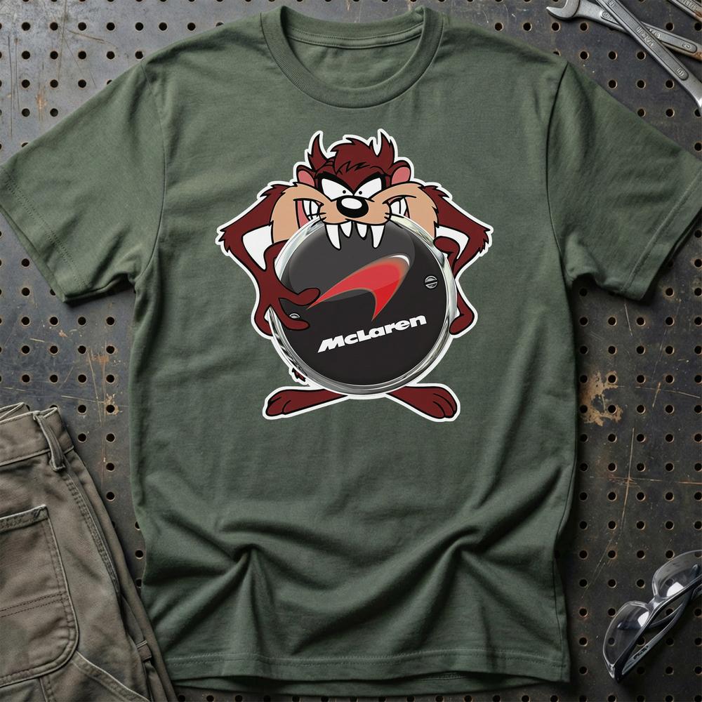 McLaren TAZ T-Shirt-Beklædning-McLaren-Grøn Militær-S-Garage Culture Shop- garage - man cave - merchandise