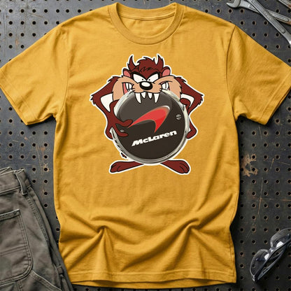 McLaren TAZ Unisex T-Shirt , Bomuld-Beklædning-McLaren-Guld-S-Garage Culture Shop- garage - man cave - merchandise