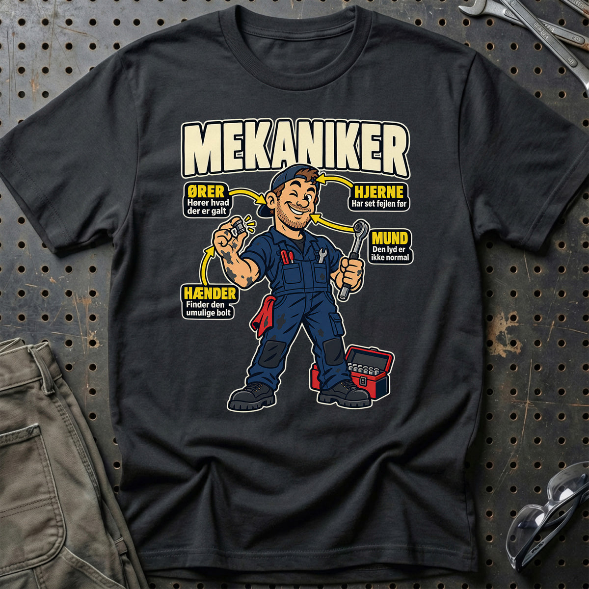 Mekaniker – Anatomi T-Shirt – Sort
