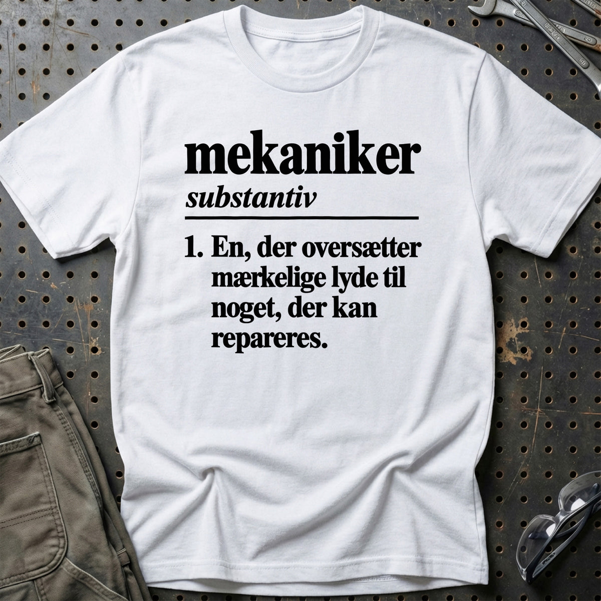 
Mekaniker – Definition T-Shirt – Hvid