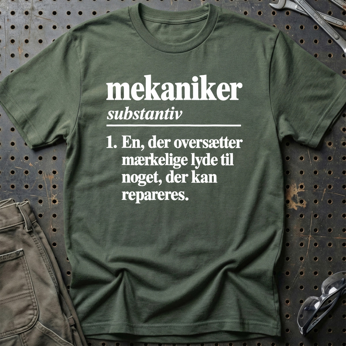 
Mekaniker – Definition T-Shirt – Grøn Militær