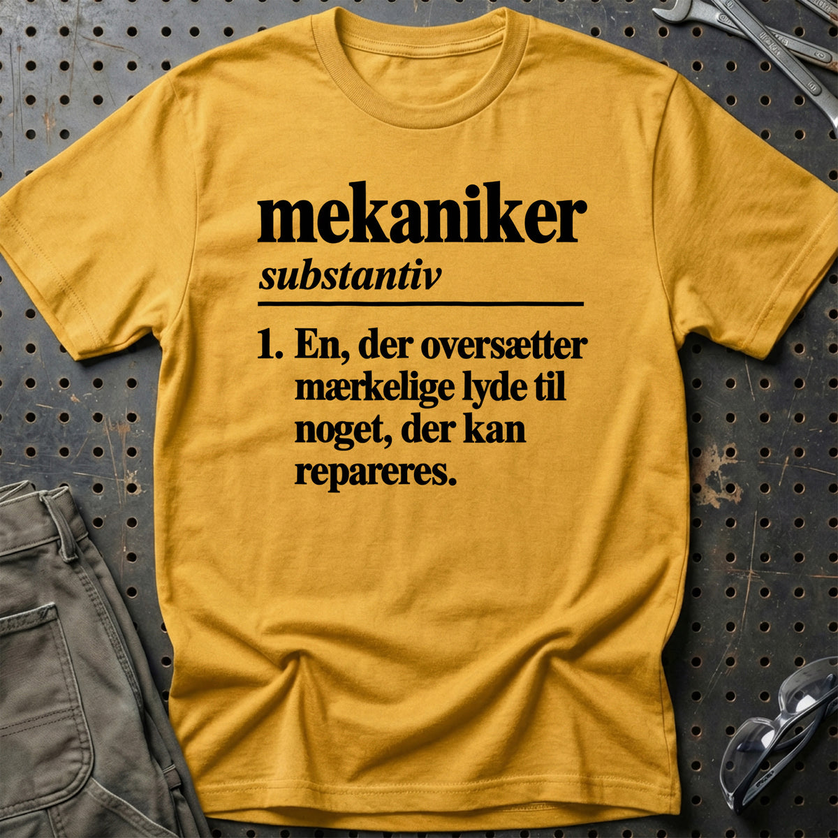 
Mekaniker – Definition T-Shirt – Guld