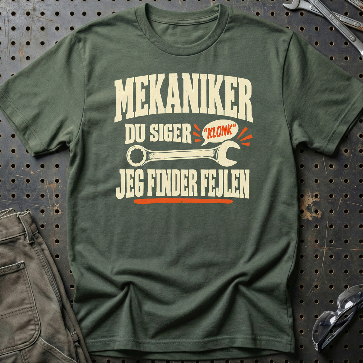 
Produktbillede af Mekaniker – Du Siger Klonk – Jeg Finder Fejlen T-Shirt