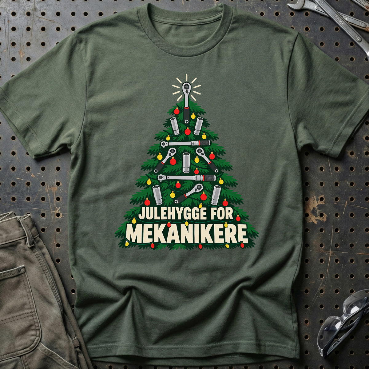 
Mekaniker – Julehygge – Unisex T-Shirt – Grøn Militær