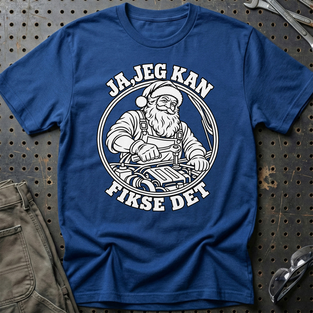 
Mekaniker – Santa Kan Det – Jul T-Shirt – Blå Royal