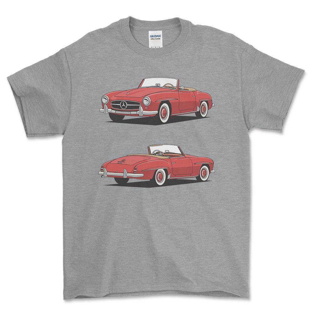 Mercedes-Benz 190 S 1959 T-Shirt-Beklædning-Mercedes-Grå Sport-S-Garage Culture Shop- garage - man cave - merchandise