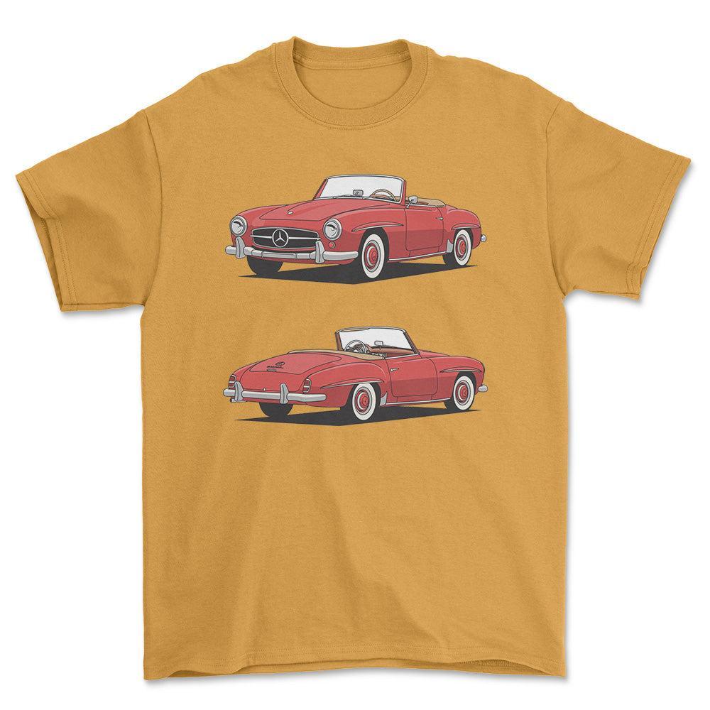 Mercedes-Benz 190 S 1959 T-Shirt-Beklædning-Mercedes-Guld-S-Garage Culture Shop- garage - man cave - merchandise