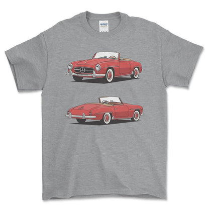 Mercedes-Benz 190 S 1959 - Unisex T-Shirt-Beklædning-Mercedes-Garage Culture Shop- garage - man cave - merchandise