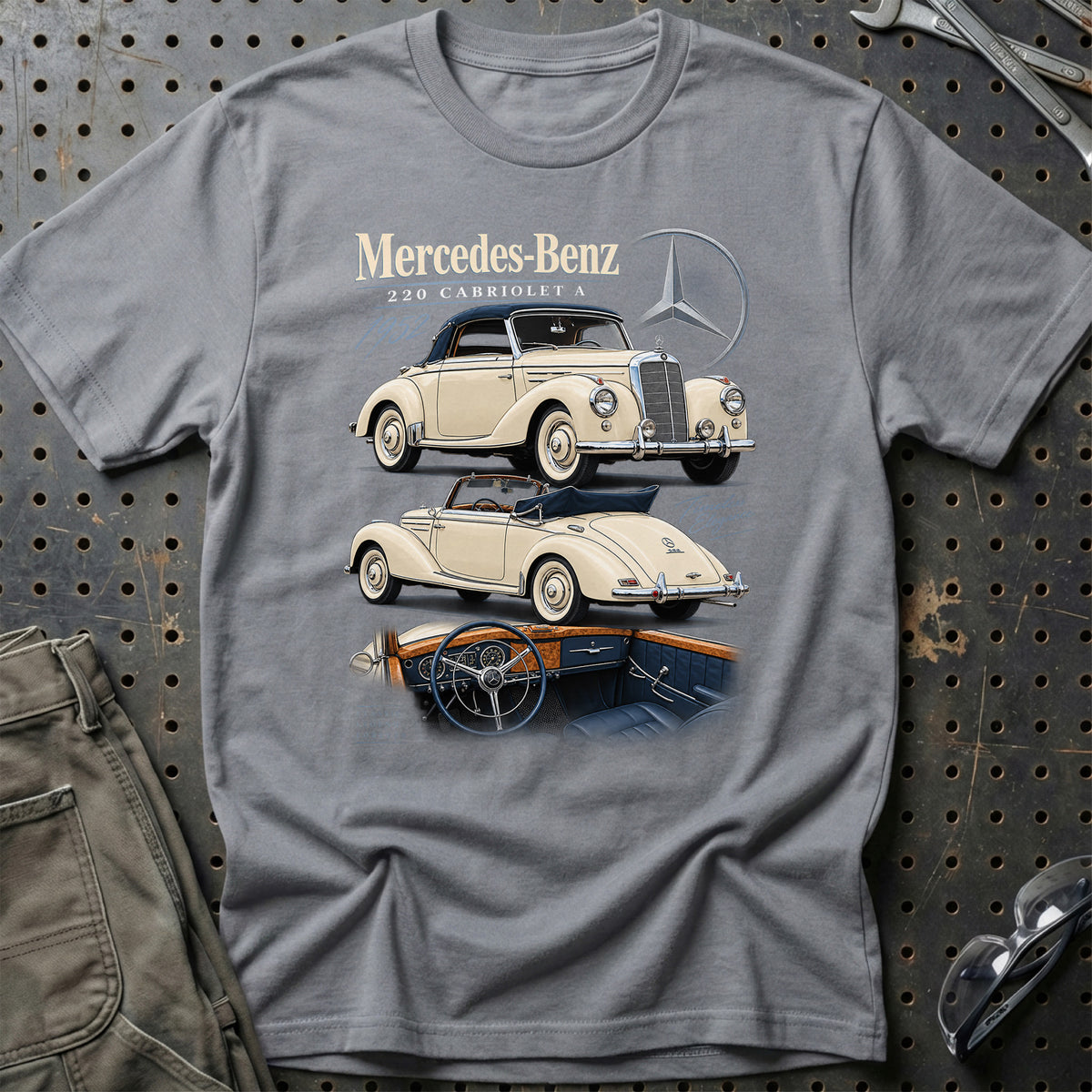 
Mercedes-Benz 220 Cabriolet A 1952 T-Shirt – Grå Sport