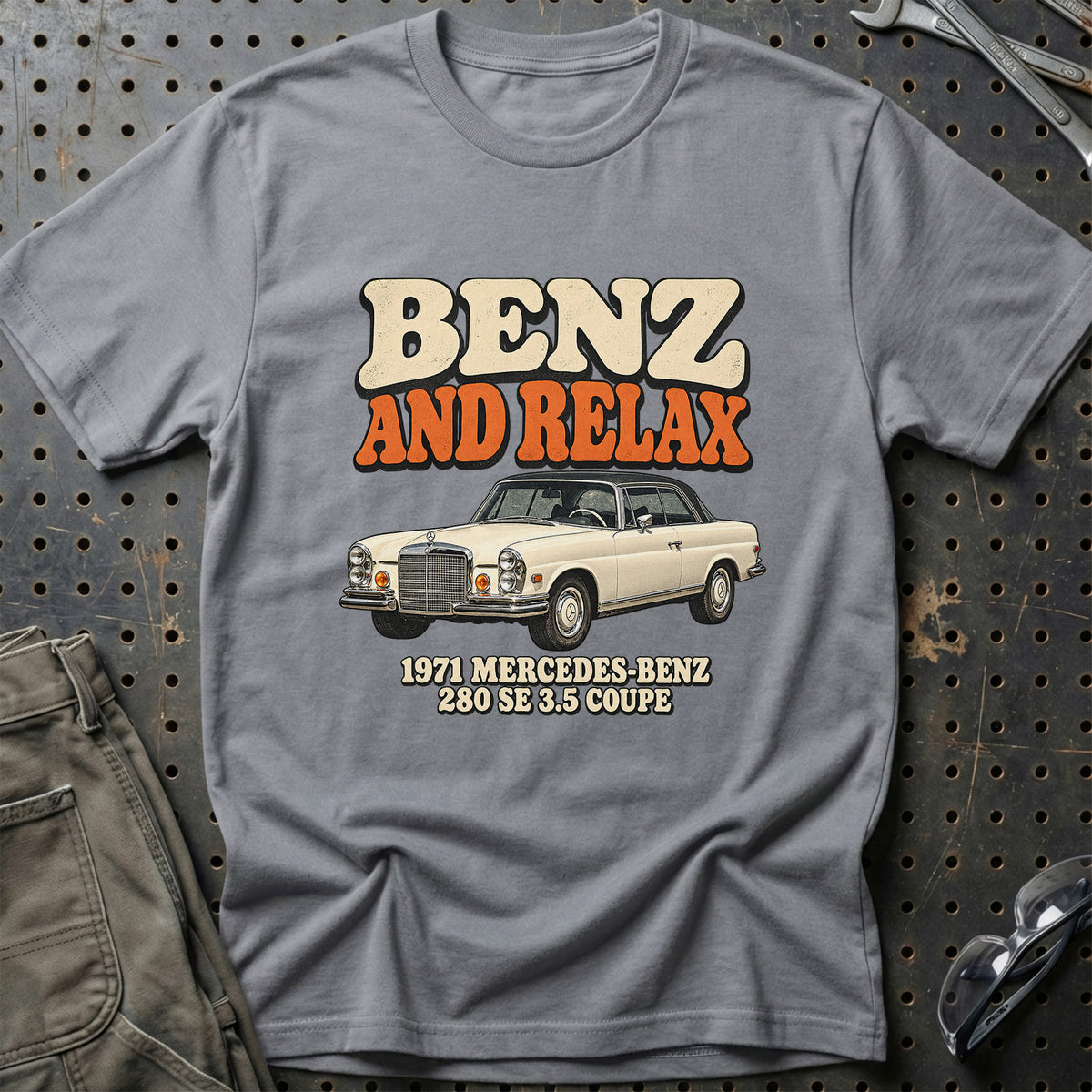 
Mercedes-Benz 280 SE 3.5 1971 – Benz and Relax T-Shirt – Grå Sport