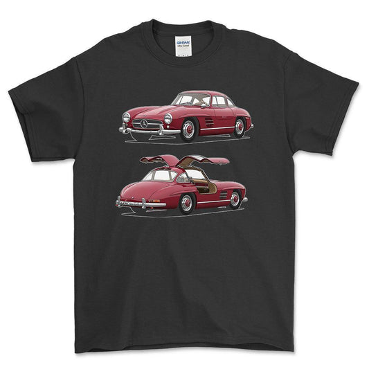 Mercedes-Benz 300 SL Gullwing Coupé 1955 - Unisex T-Shirt-Beklædning-Mercedes-Garage Culture Shop- garage - man cave - merchandise