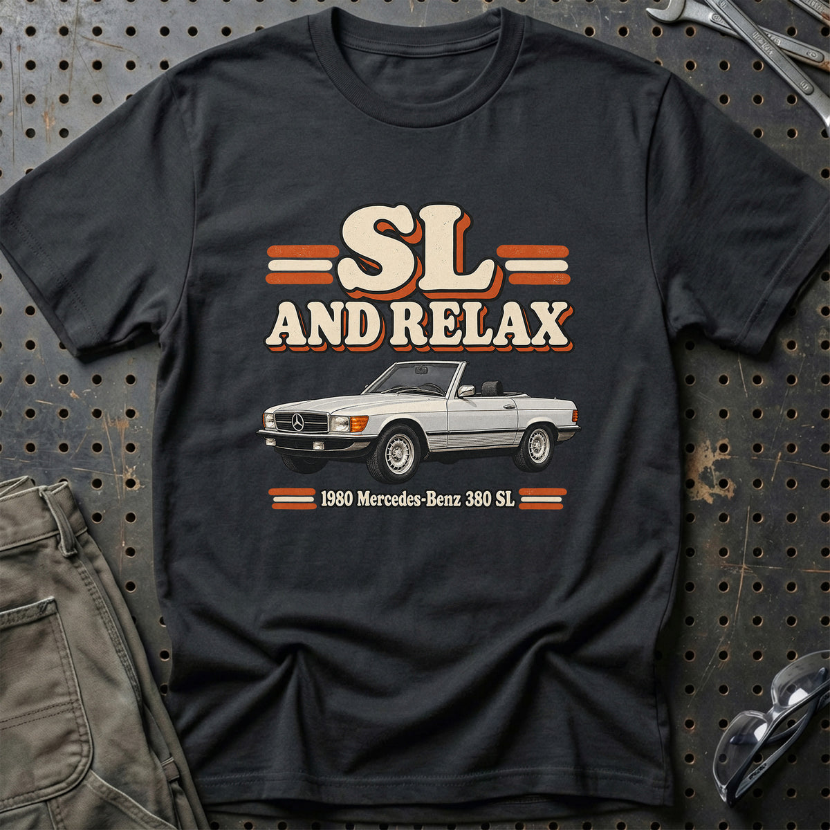 
Mercedes-Benz 380 SL 1980 – SL and Relax T-Shirt – Sort