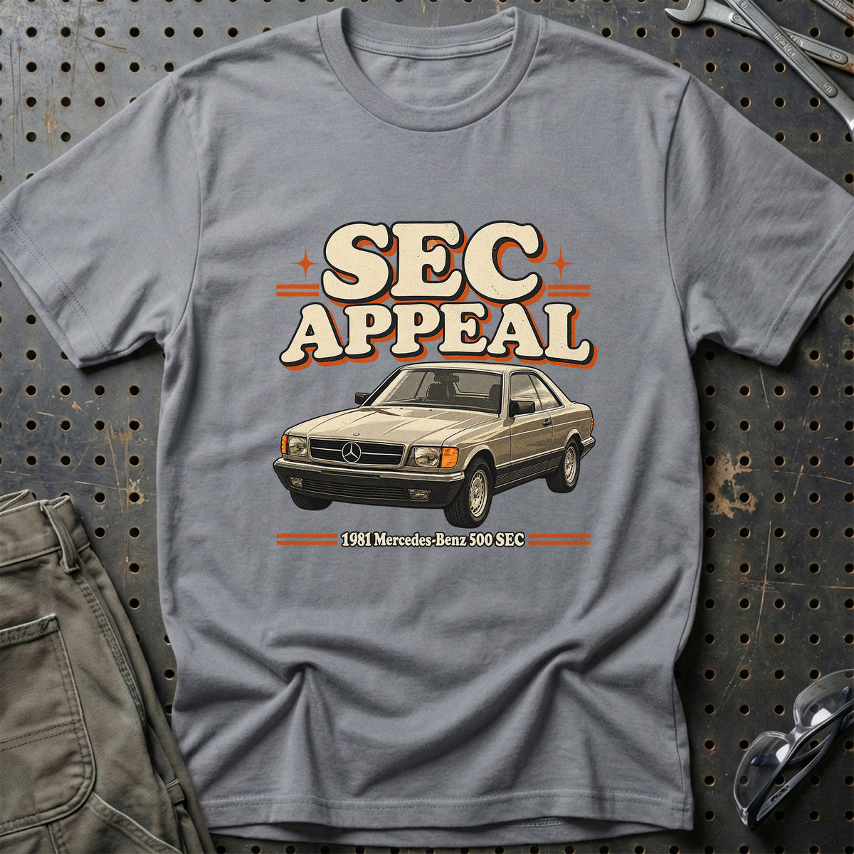 
Mercedes-Benz 500 SEC 1981 – SEC Appeal T-Shirt – Grå Sport