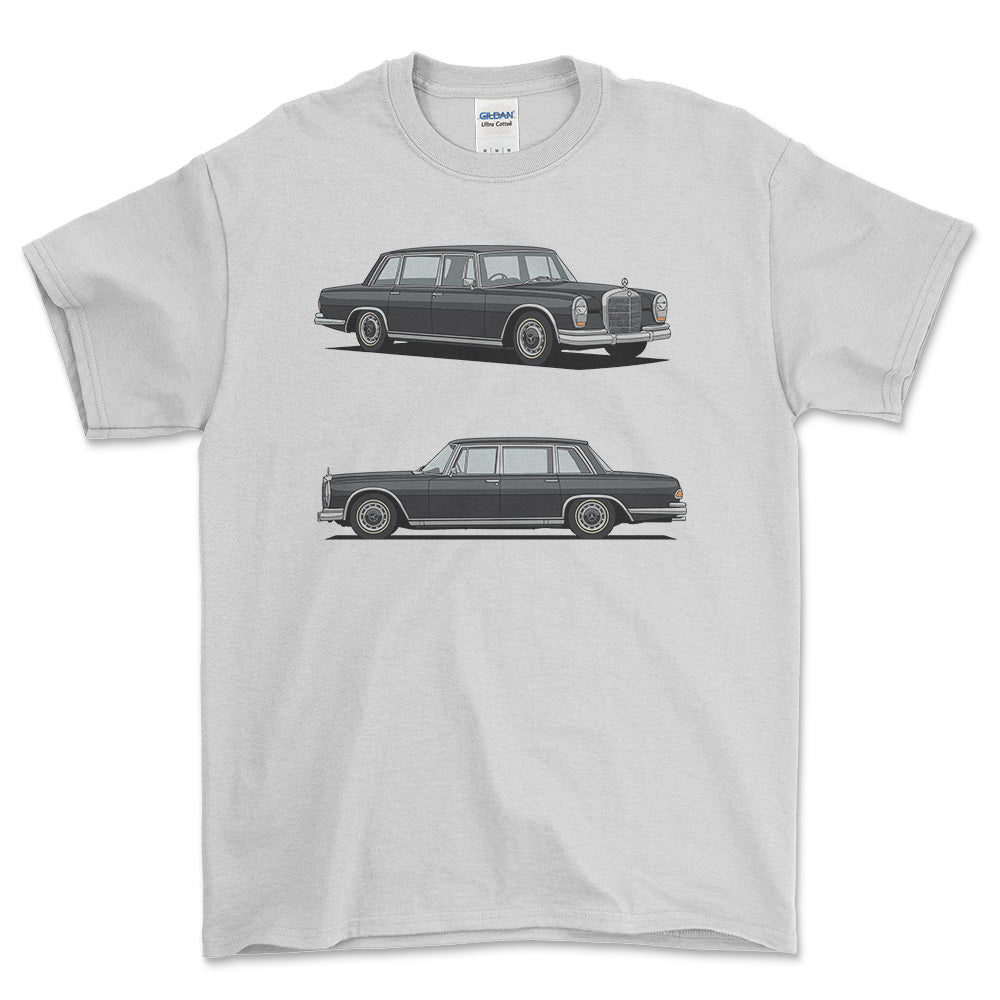 Mercedes-Benz 600 Saloon 1970 T-Shirt-Beklædning-Mercedes-Hvid-S-Garage Culture Shop- garage - man cave - merchandise
