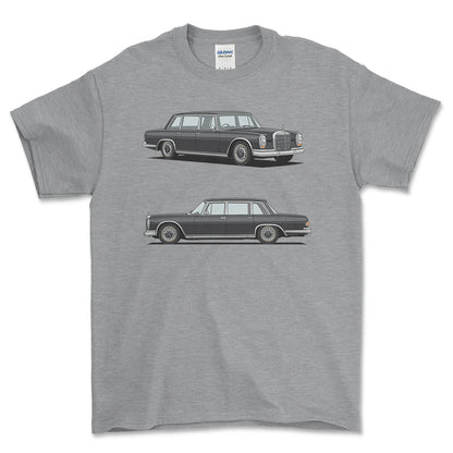 Mercedes-Benz 600 Saloon 1970 - Unisex T-Shirt-Beklædning-Mercedes-Garage Culture Shop- garage - man cave - merchandise