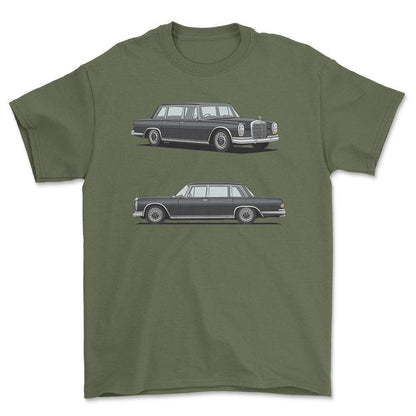 Mercedes-Benz 600 Saloon 1970 - Unisex T-Shirt-Beklædning-Mercedes-Garage Culture Shop- garage - man cave - merchandise