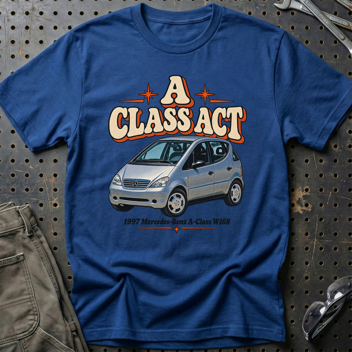 
Mercedes-Benz A-Class W168 1997 – A Class Act T-Shirt – Blå Royal