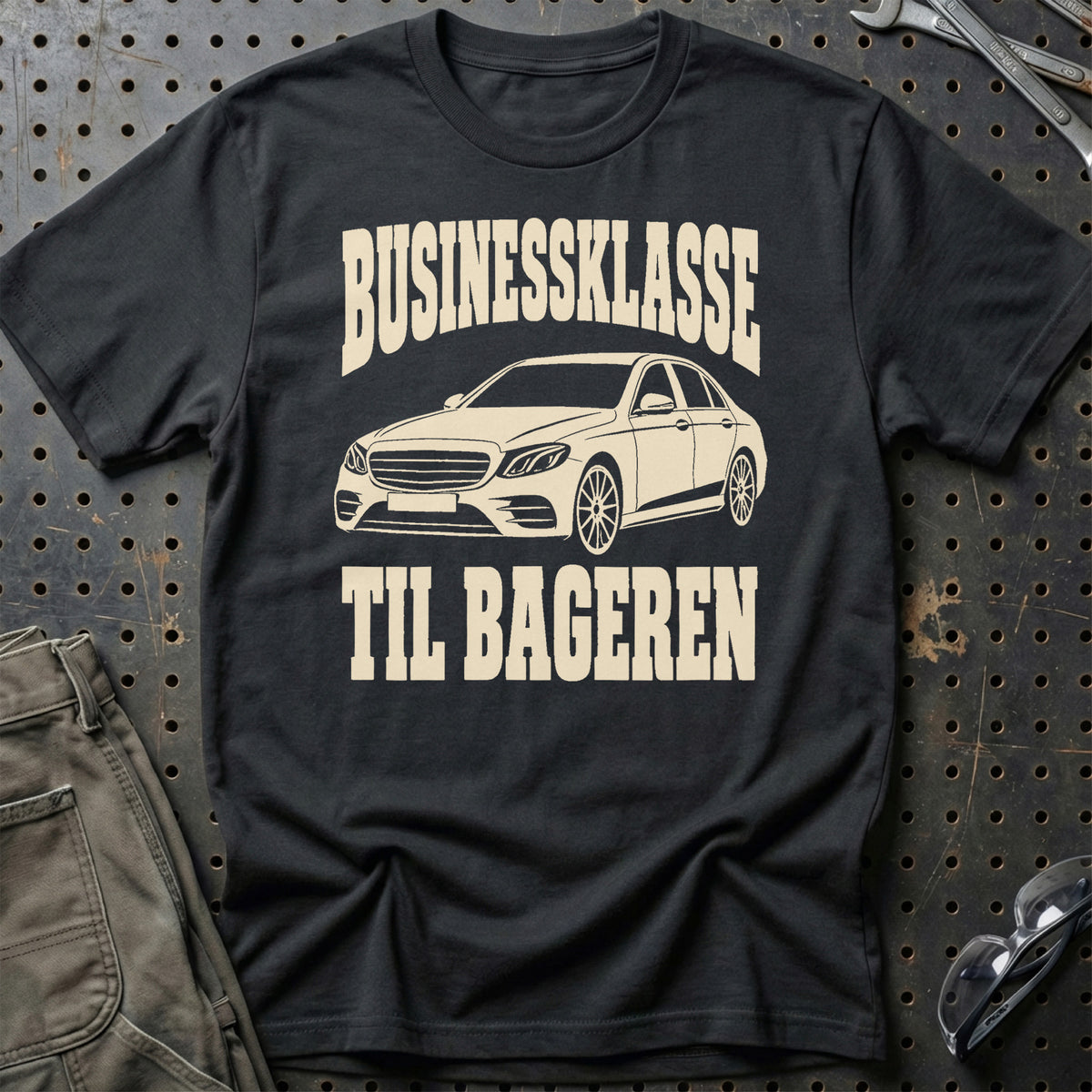 
Mercedes-Benz E-Class W213-S213 – Businessklasse til bageren – Unisex T-Shirt – Sort