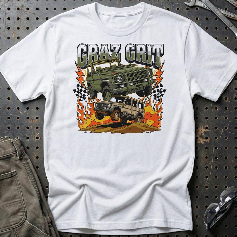 Mercedes-Benz G-Class W460 Classic Off-Road 4x4 T-Shirt-Beklædning-Mercedes-Hvid-S-Garage Culture Shop- garage - man cave - merchandise