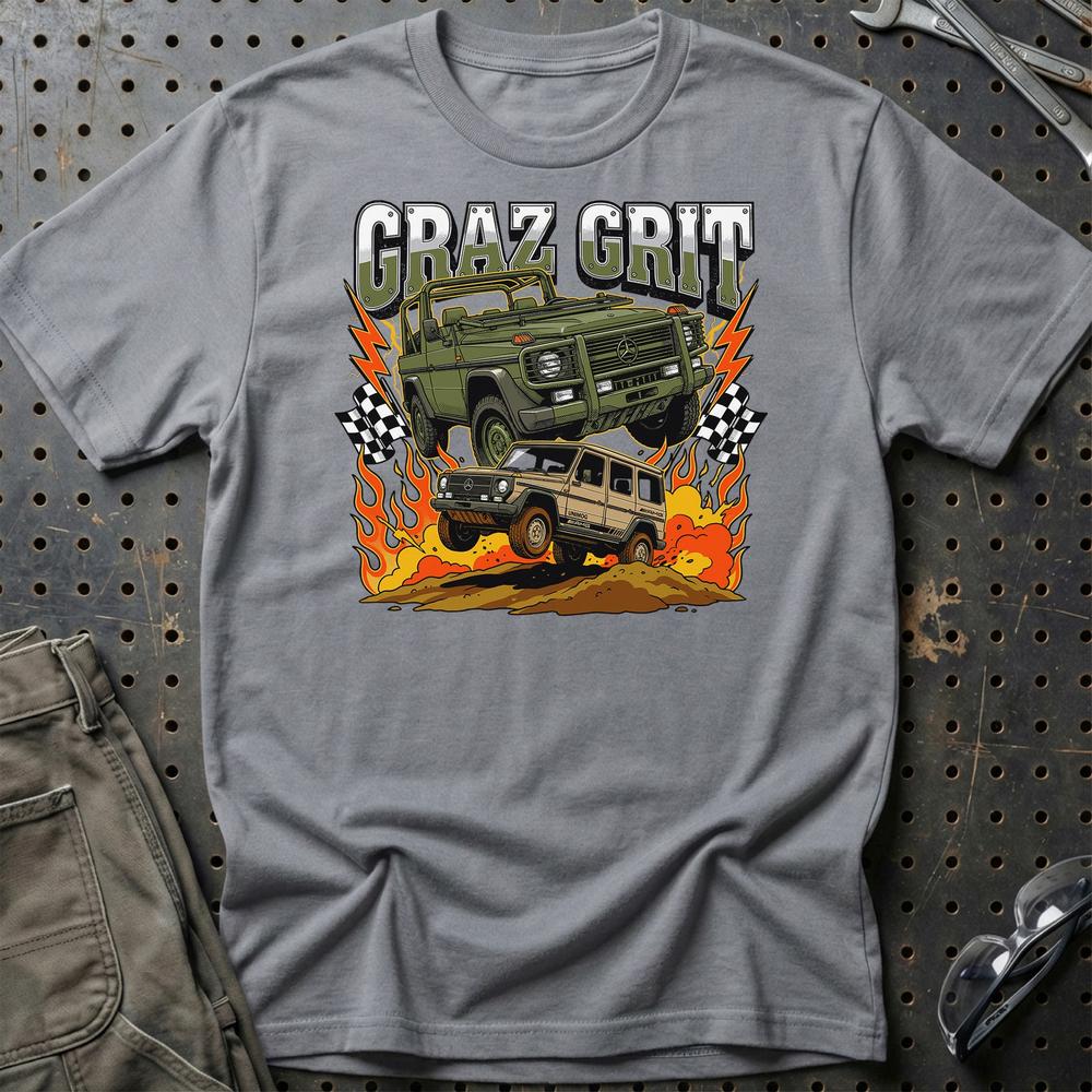 Mercedes-Benz G-Class W460 Classic Off-Road 4x4 T-Shirt-Beklædning-Mercedes-Grå Sport-S-Garage Culture Shop- garage - man cave - merchandise