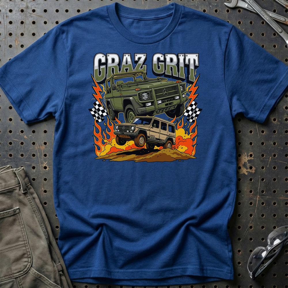 Mercedes-Benz G-Class W460 Classic Off-Road 4x4 T-Shirt-Beklædning-Mercedes-Blå Royal-S-Garage Culture Shop- garage - man cave - merchandise