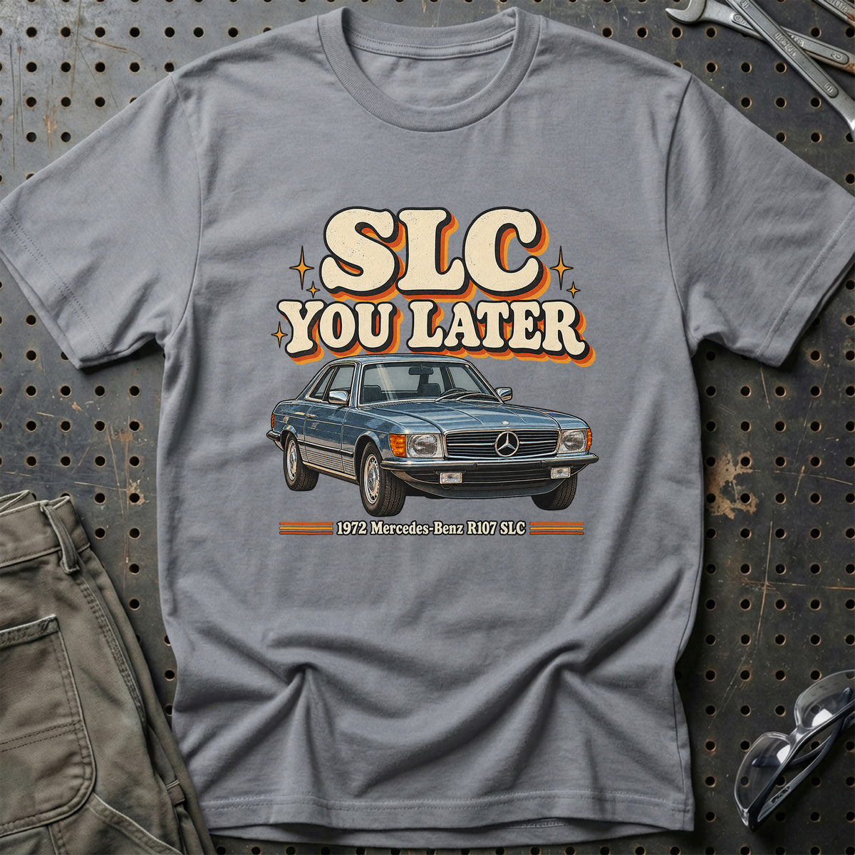 
Mercedes-Benz R107 SLC 1972 – SLC You Later T-Shirt – Grå Sport