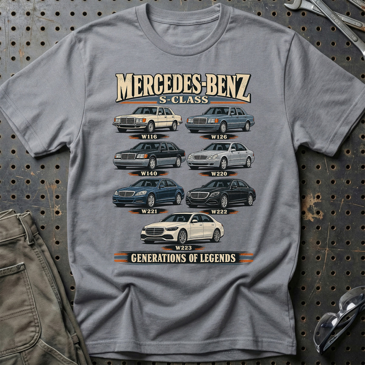 
Mercedes-Benz S-Class – Generations of Legends T-Shirt – Grå Sport