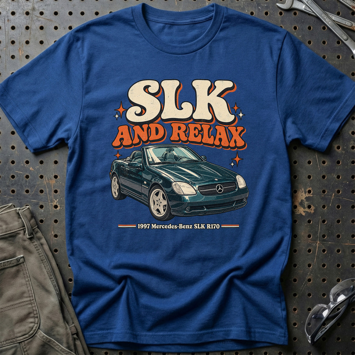 
Mercedes-Benz SLK R170 1997 – SLK and Relax T-Shirt – Blå Royal