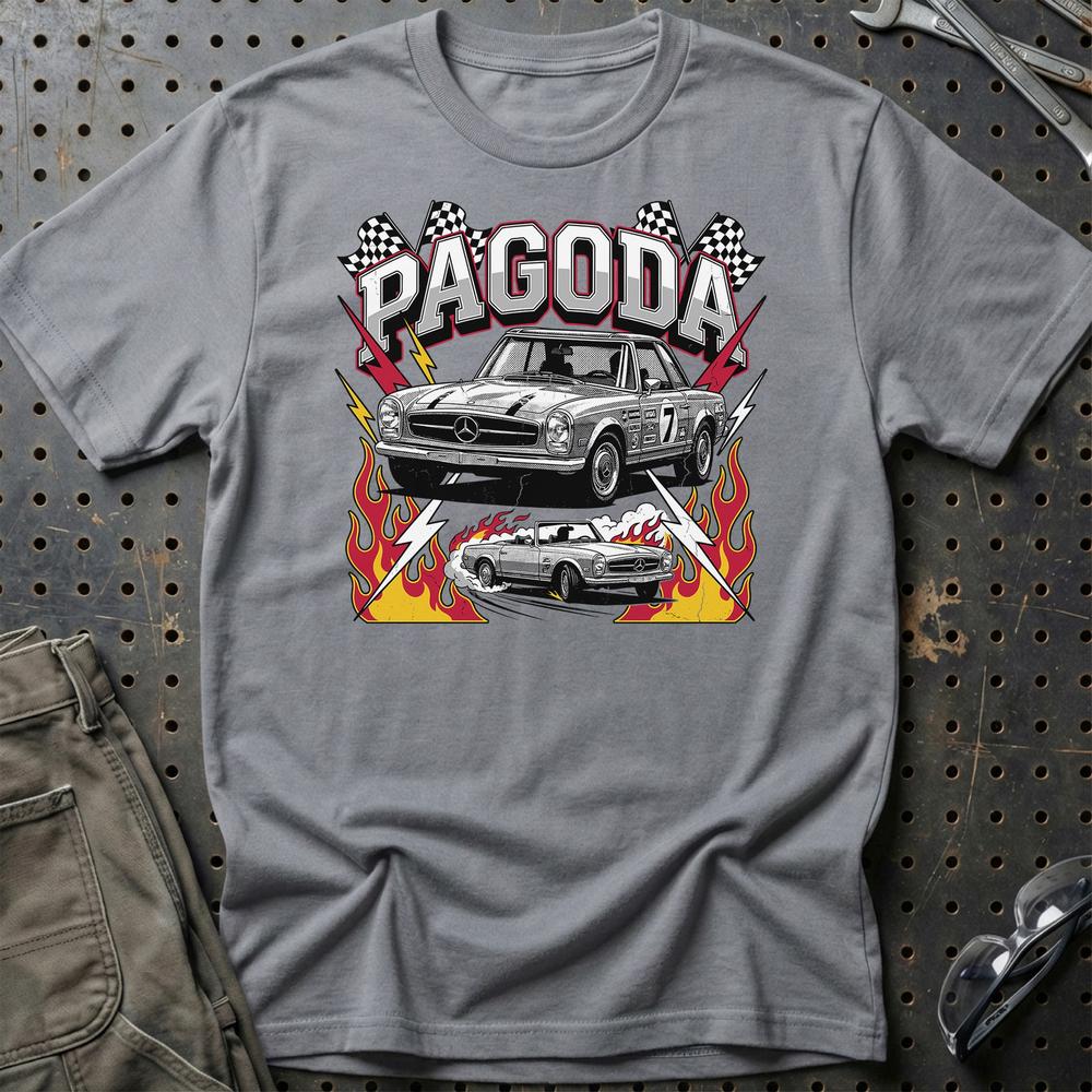 Mercedes-Benz W113 Pagoda SL Classic Roadster T-Shirt-Beklædning-Mercedes-Grå Sport-S-Garage Culture Shop- garage - man cave - merchandise